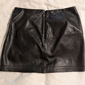 Bianco Nero leather mini skirt